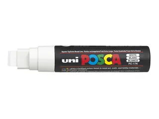 Verfstift Posca PC17K Extra Brede punt 15mm rechthoek Wit - 1