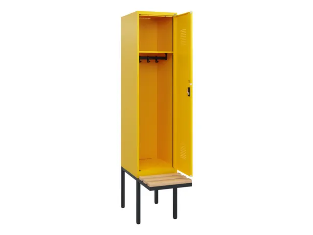 locker met bank,HxBxD 1950x400x815mm,1vak,vak B 400mm,cilinderslot