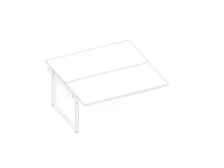 aanbouwtafel,v. benchtafel,HxBxD 730x1600x1600mm,blad wit