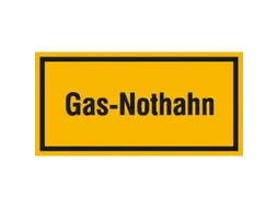 aanwijzingsbord,Gas-noodkraan,aluminium gemerkt,gemoffeld