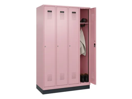 locker,HxBxD 1950x1200x500mm,4vak,vak B 300mm,cil.-slot,sokkel