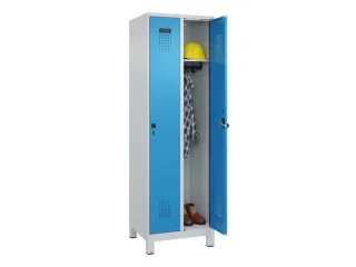 locker,HxBxD 1950x600x500mm,2vak,vak B 300mm,draaigrendel,voeten - 1