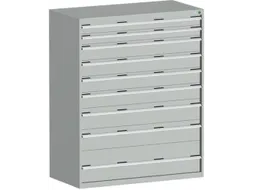 ladekast HxBxD 1600x1300x650mm 9laden zware lasten RAL7035