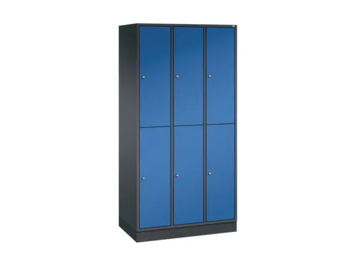 Dubbeldekse garderobekast,HxBxD 1950x920x500mm,3x2vak.,vak B 260mm