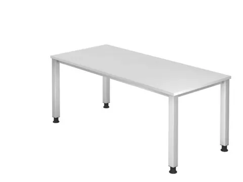 bureau à hauteur réglable HxlxP 680-760x1800x800mm panneau blanc