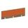 baliepaneel,v. bureau,aanbouw achter,B 1400mm,NT-cherry,BN3012-oranje