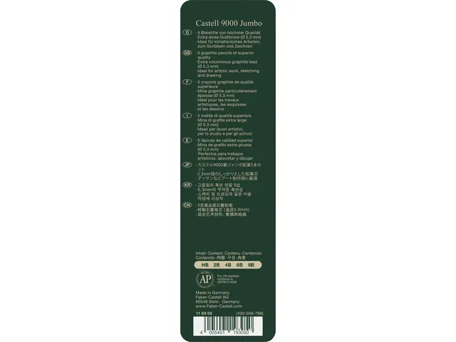 Crayon Faber Castell 9000 Jumbo étui à 5 pces HB/2B/4B/6B/8B