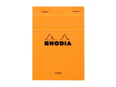 Schrijfblok Rhodia A6 lijn 80 vel 80gr oranje