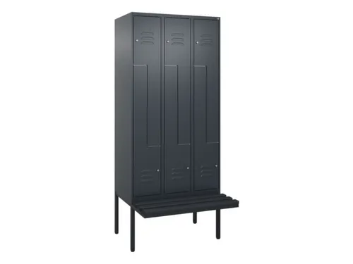 Z-garderobekast,HxBxD 2120x900x815mm,6vak,vak B 300mm,cil.-slot