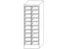 Postsorteerkast 1850x630x500mm 2x10 Vakken Ral7035 Front Ral3000