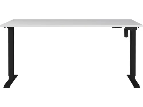 Elektrisch ihv bureau,HxBxD 710-1190x1600x800mm,blad lichtgrijs