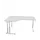 bureau in vrije vorm,HxBxD 740x1600x1200mm,vrije vorm,MP-lichtgrijs