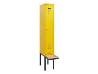 locker met bank,HxBxD 1950x300x815mm,1vak,vak B 300mm,cilinderslot - 2