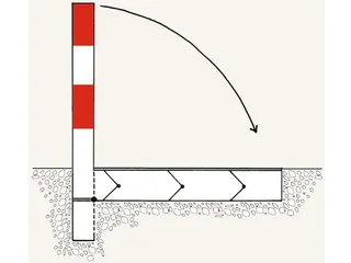 Verdwijnende Afzetpaal H 1000Mm Vierkant 70X70Mm Kantelbaar Vloerbak - 3