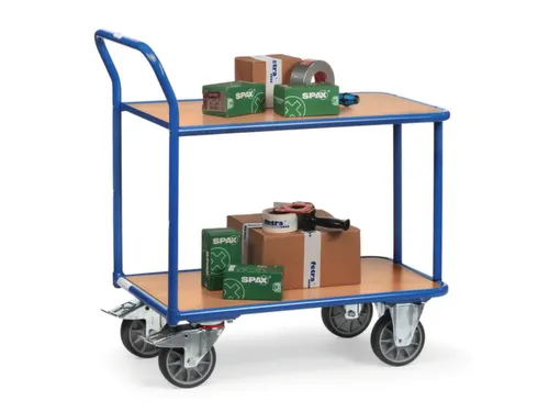 tafelwagen,draagverm. 400kg,2etage(s),laadvl. LxB 1000x700mm,houtetage