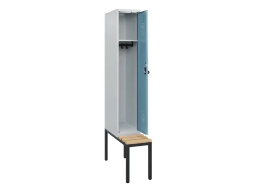 locker met bank,HxBxD 1950x300x815mm,1vak,vak B 300mm,draaigrendel