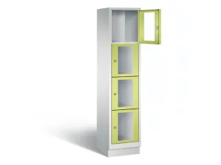 Lockerkast 1800x420x500mm 1x4 vakken Cilinderslot, Sokkel, RDS1108060 - 1