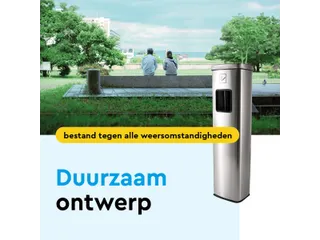 Asbak Staand met afvalbak AT400 RVS 20 Liter - 5