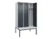 locker met bank,voor scheiding van kleding,HxBxD 2120x1200x815mm,3vak