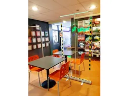 Hygiënescherm Djois oprolbaar 2x1m transparant