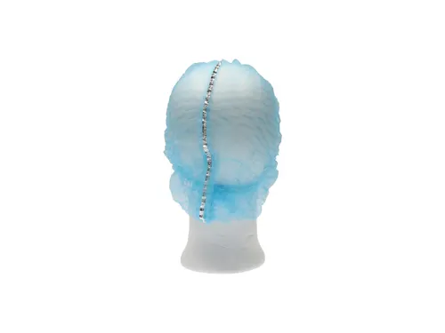 Haarnet CMT clip non-woven L 53cm detectie strip PP blauw 100 stuks