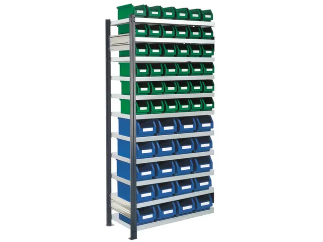bac à bec,rayonnage suivant,HxlxP 2000x1000x400mm,56bacs PE