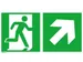 Panneau Sortie de secours Issue de secours à droite