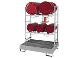Complete Aanbieding Stapelframes 3X60L 2X200L Vaste Opvangbak Verzinkt