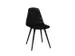 Chaise Visiteur 4 Pieds Noir Assise Coque Plastique Noir