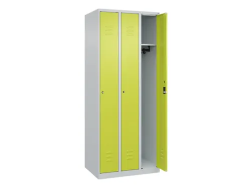locker,HxBxD 1850x750x500mm,3vak,vak B 250mm,cil.-slot,staand op vloer