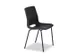 Chaise Coque plastique 4 pieds noir Assise PP Charbon