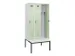 locker met bank,voor scheiding van kleding,HxBxD 2120x900x815mm,3vak