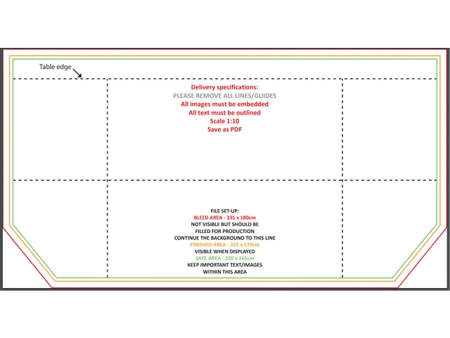 Tafelkleed Economy Square 325x170 cm met eigen opdruk