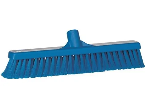 Balai Vikan fibres souples fleurées 410mm bleu