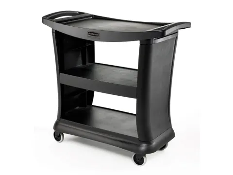 Serveerwagen 3 etages 136kg 52x97cm zwart