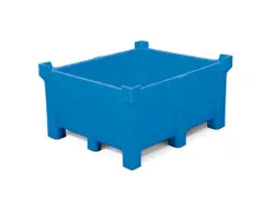 stapelbak,HxLxB 600x1000x1200mm,400l,PE,blauw,Wanden gesloten