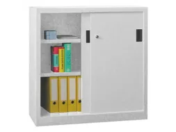 Schuifdeurkast Hxbxd 1000x1000x400mm 2 Oh Ral7035 Front Ral7035