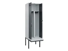 PBM-locker met bank,HxBxD 2120x600x815mm,2vak,vak B 300mm,draaigrendel