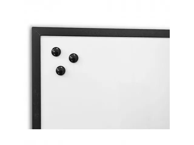 Tableau blanc 40x60cm Cadre noir avec marqueur + 3 aimants