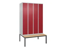 locker voor scheiding van kleding,HxBxD 2120x1200x815mm,4vak