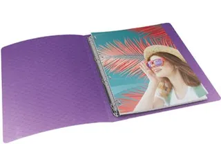 Colour'Breeze ringmap, 4 ringen, PP, ft A4, met soepele kaft Lavendel - 3