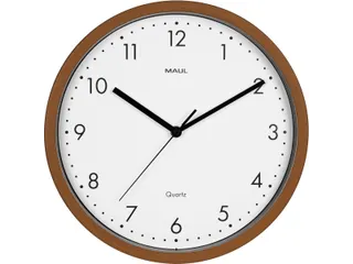 wandklok Grain quartz 31 cm kunststof donker hout - 1