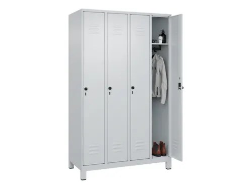 locker,HxBxD 1950x1200x500mm,4vak,vak B 300mm,draaigrendel,voeten