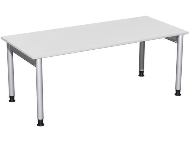 In hoogte verstelbaar bureau,HxBxD 680-820x1800x800mm,blad lichtgrijs