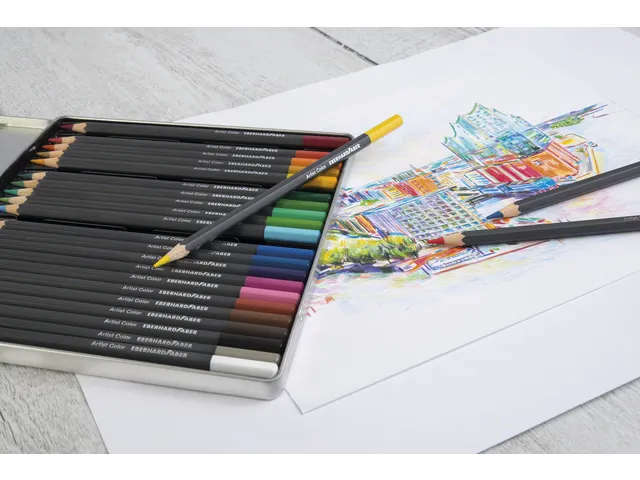 Crayons de couleur Eberhard Faber Artist Color étui métallique de 24
