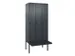 locker voor scheiding van kleding,HxBxD 2120x900x815mm,3vak