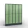 lockerkast draaigrendel 1800x1480x500 5x2vakken RAL7021 front RAL6011