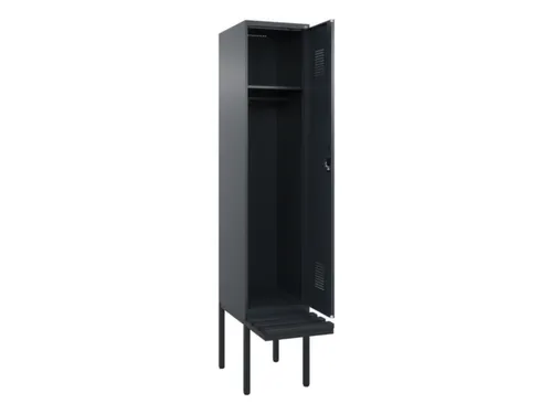 locker met bank,HxBxD 2120x400x815mm,1vak,vak B 400mm,cilinderslot