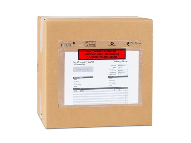 Pochette d'expédition "Documents Enclosed" 240x185mm transparent