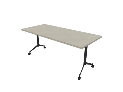 klaptafel,HxBxD 750x1800x800mm,hoekig,T-voet donkergrijs,ovale buis